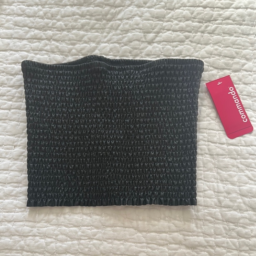 Commando Black Smocked Crop Top